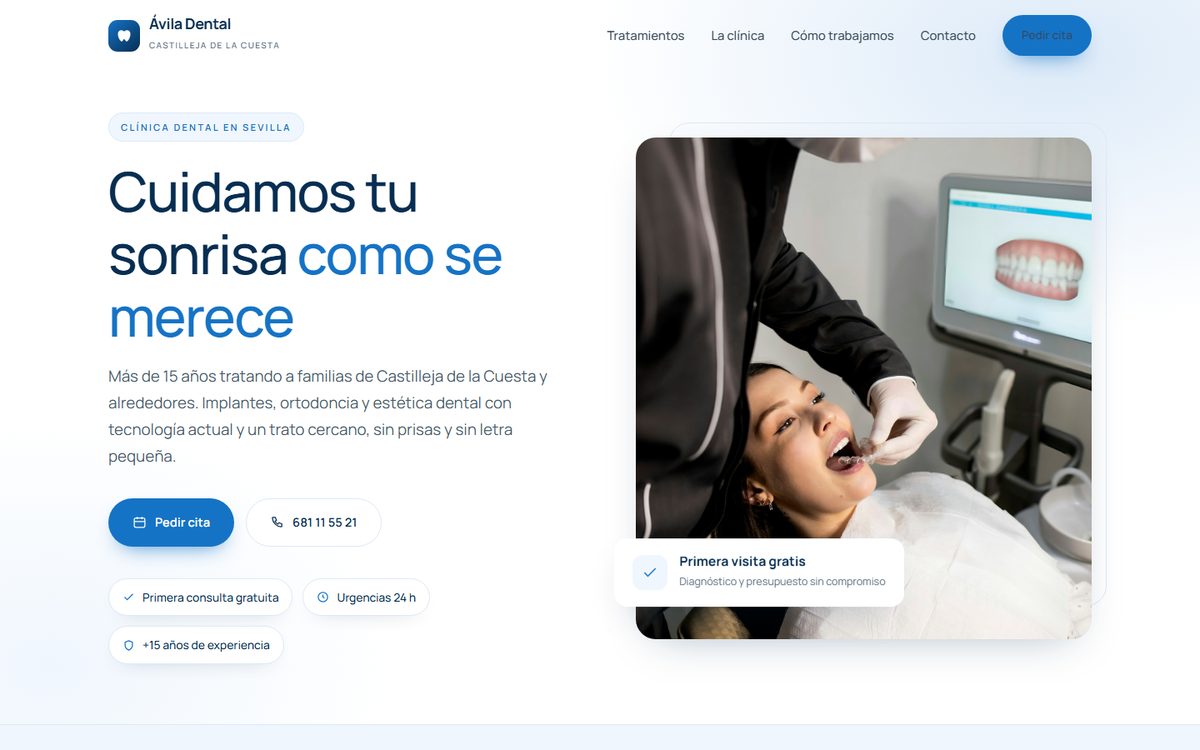 Web de Ávila Dental