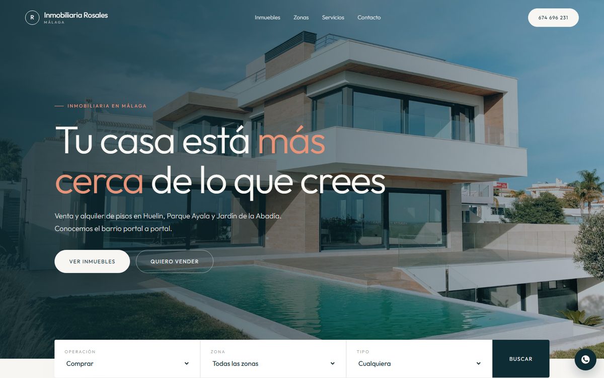 Web de Inmobiliaria Rosales