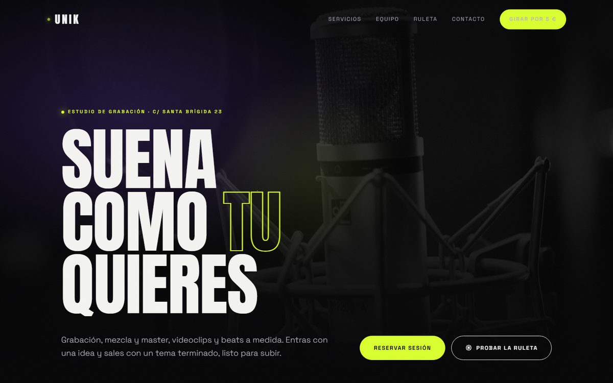Web de UNIK Estudio